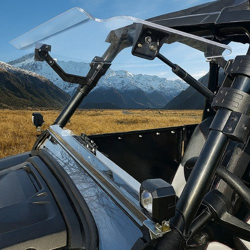 DURAFORCE Clear Windshield Flip for Polaris RZR 800 570 RZR XP 900 XP 4 800 900 11-14