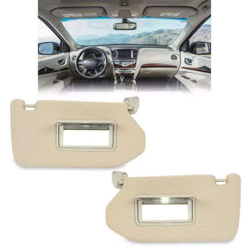 DURAFORCE Pair Sun Visor for Nissan Pathfinder 2013-2018 Infiniti QX60 2014-2017 Lamp