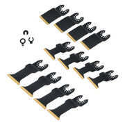 DURAFORCE For Metal Wood Plastic Cuts 12 Pcs Titanium Oscillating Saw Blades