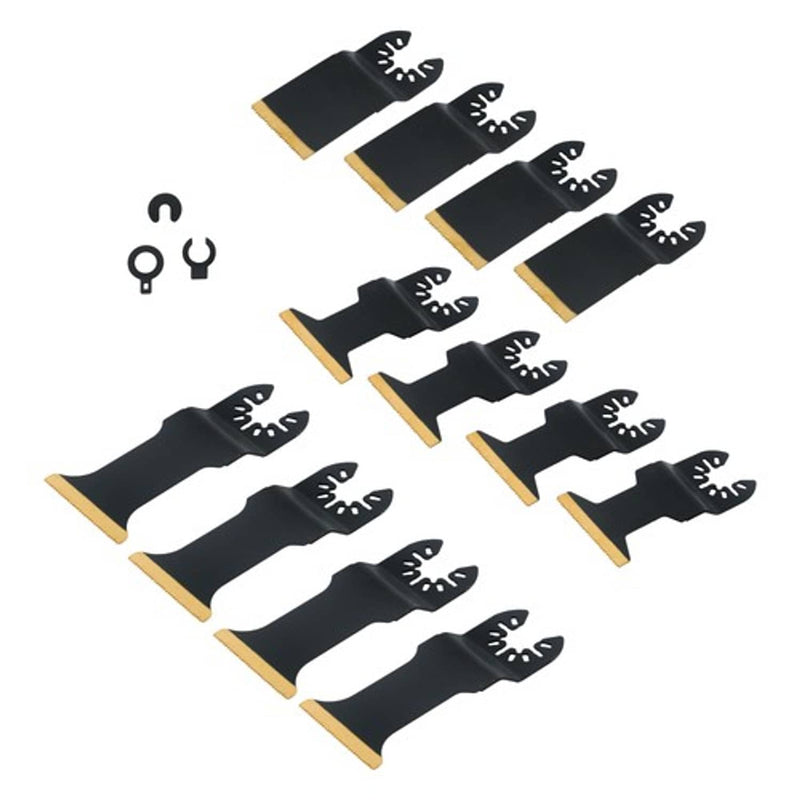 DURAFORCE For Metal Wood Plastic Cuts 12 Pcs Titanium Oscillating Saw Blades