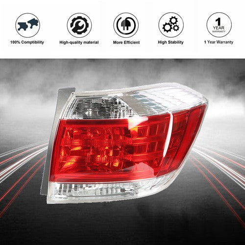 DURAFORCE Taillights Rear RH /Passenger For Toyota Highlander 2011-2013 Brake Tail Light
