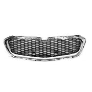 DURAFORCE Front Upper Center Lower Grille Chrome Set for Chevrolet Malibu 2014-2016
