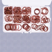DURAFORCE Assorted Solid Copper Crush Washers Seal Flat Ring Hydraulic Fittings Set 280pcs