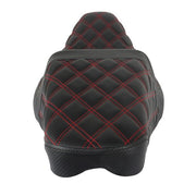 DURAFORCE Step-Up Seat For Touring Road King Electra Street Glide Red Lattice Stitch US