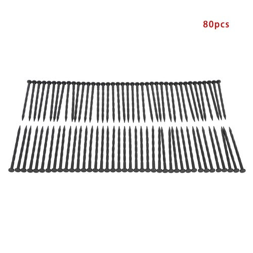 DURAFORCE 80PCS 8 Inch Plastic Landscape Anchoring Spikes, Garden Spiral Landscape Spikes