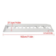 DURAFORCE 2Pcs 72'' × 14'' Aluminum Sliver Trailer Ramps 6500LBS Total Beavertail Hook End