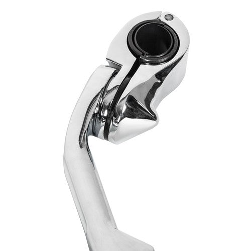 DURAFORCE Chrome Long Highway Foot Pegs For Harley Road King Street Glide 1.25" 1-1/4" Bar
