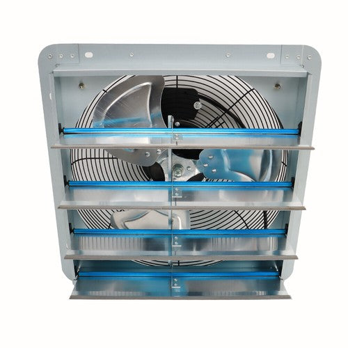DURAFORCE Shutter Exhaust Fan 16 Inch Wall Mounted Automatic Aluminum Attic Fan