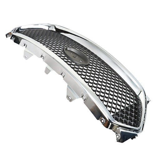 DURAFORCE Mesh Front Upper Bumper Grille Plastic Chrome Frame For Ford Taurus 2013-2019
