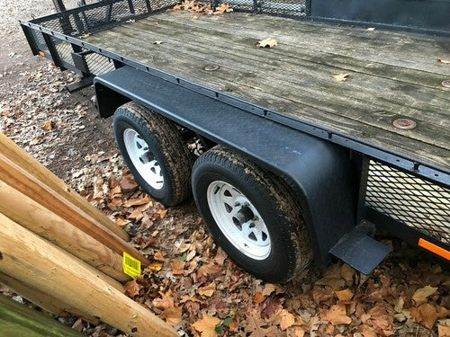 DURAFORCE (2) Tandem Axle Trailer Fenders Diamond Tread Plate For 13"-15" Tires 72" L