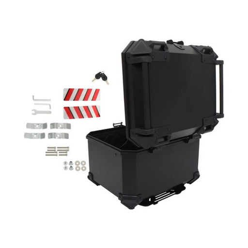 DURAFORCE 45L Motorcycle Rear Tour Box Top Case with Security Lock Helmet Case Waterproof
