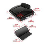 DURAFORCE Razor Pack Trunk Backrest Rack For Harley Touring Road King Street Glide 14-26