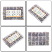 DURAFORCE 1640Pack M4 M5 M6 Stainless Steel Nuts Flat and Bolts & Lock Washers Sorting Kit