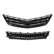 DURAFORCE 2PCS Black Front Upper & Lower Grille For Chevrolet Impala 2014-2020 Chrome New
