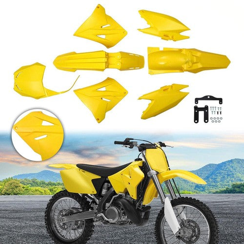 DURAFORCE Yellow Restyled Plastics Kit New Style 2019 For Suzuki RM250/RM125 2001-2008