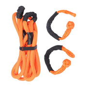 DURAFORCE 1"×20ft Kinetic Recovery Tow Rope Heavy Duty Energy Rope w/2 Soft Shackle Orange