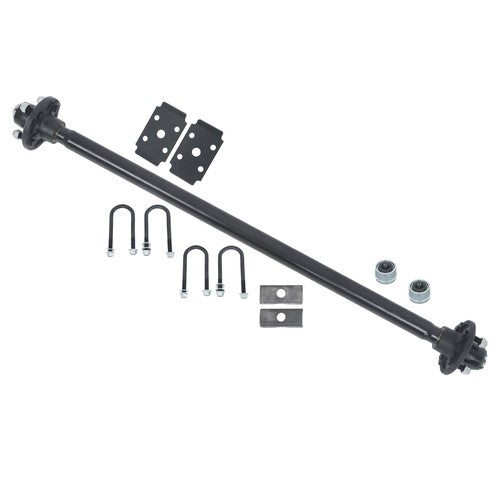 DURAFORCE 2K 2000lbs Trailer Axle 4 lug-4" 44" HF w/ U-Bolt Kit For trailers RVs trucks