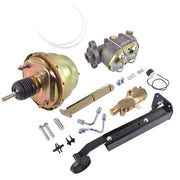 DURAFORCE Universal 7" Dual Booster w/ 1" Bore Master Cylinder Disc Drum Prop. Valve Kit