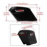 DURAFORCE 4" Stretched Extended Hard Saddlebags Speaker Lid 5x7 For Harley Touring 93-13