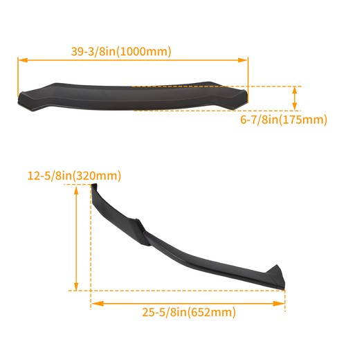 Front Bumper Lip Spoiler Splitter For Nissan Maxima Sedan 4 Door 2016 2017 2018