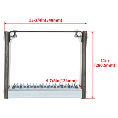 DURAFORCE Heavy Duty 13" x 11" Truck Step Flexible Side Step W/ Diamond Deck Span