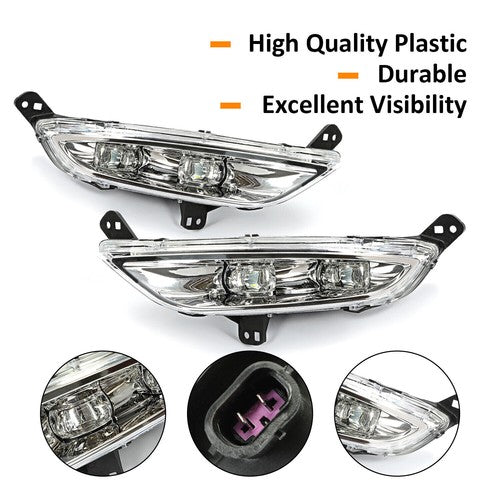 For 2015 2016 Chrysler 200 Direct Replacement Fog Light Bumper Lamp LED LH RH Side