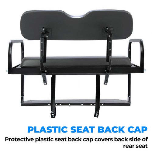 Rear Back Seat Kit Flip Folding Black Fit For Yamaha G14 G16 G19 G22 Golf Cart