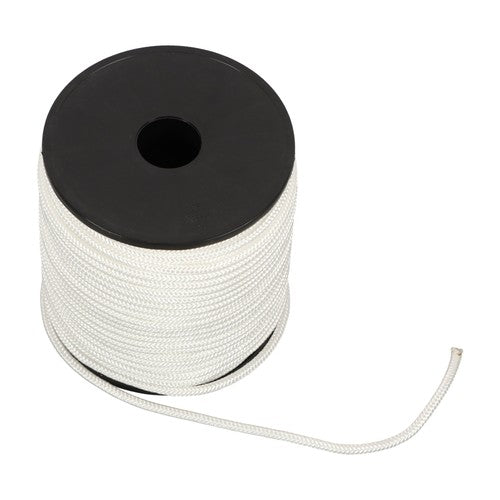 DURAFORCE 1/4 Inch 250ft White Nylon Solid Braid Rope Abrasion Resistance High UV
