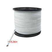 DURAFORCE 3/8 Inch Nylon Rope 250 Foot Sturdy Spool Nylon Solid Braid Rope White
