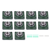 DURAFORCE UCF208-24 1-1/2" Bore 10PCS Pillow Block Flange Bearing 4 Bolt Self-Alignment