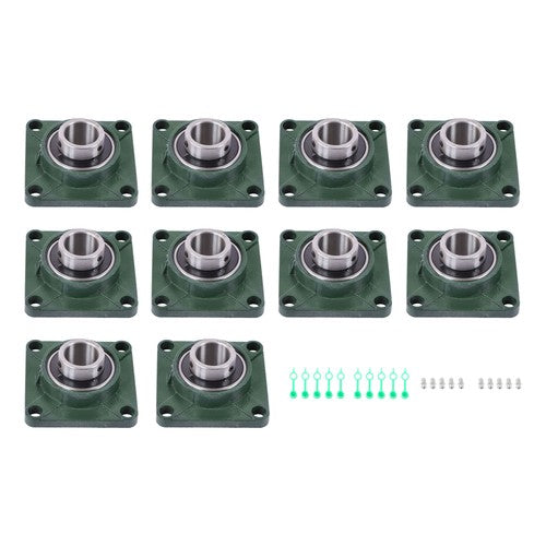 DURAFORCE UCF208-24 1-1/2" Bore 10PCS Pillow Block Flange Bearing 4 Bolt Self-Alignment