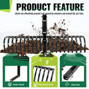 DURAFORCE For ATV UTV Lawn Garden Tractors 60" Landscape Rake W/1 Point Hitch Lift Steel