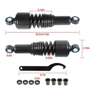DURAFORCE Pair 10.5'' 267mm Black Rear Shocks Fit For Sportster 883 1200