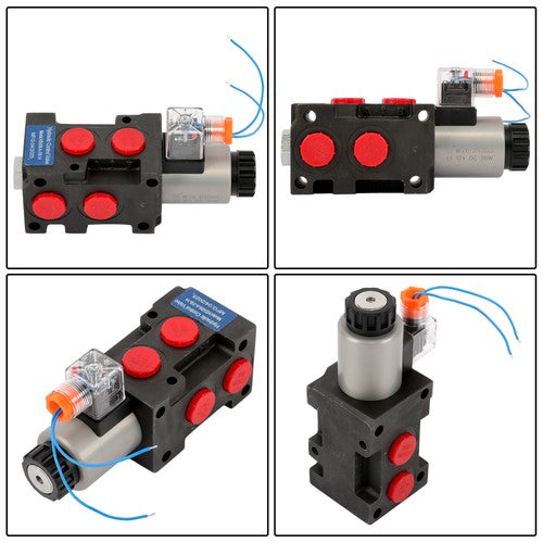 DURAFORCE 13 GPM Solenoid 12V DC 6 Port Hydraulic Adjustable Variable Flow Control Valve