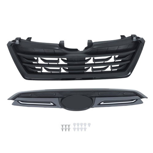 DURAFORCE Brand New For Subaru Forester 2022-2024 Front Bumper Upper Grille Plastic Black