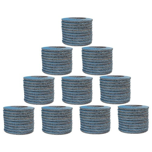 DURAFORCE 100 Pieces Premium Zirconia Flap Disc Sanding Grinding 4-1/2" X7/8" 40 Grit