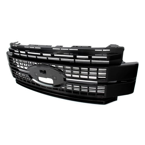 Platinum Front Upper Grille Gloss Black For Ford F250 F350 Super Duty 2017-2019