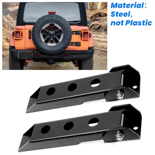 DURAFORCE Pair Rear Tailgate Door Hinges Powder Coated for Jeep Wrangler JK 2007 2018