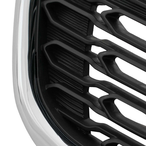 Front Bumper Upper Grille Black w/Chrome Trim For 14-15 Kia Sorento 2014 2015