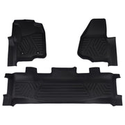 DURAFORCE Floor Mats for Ford F-250/F-350/F-450 2012-2016 SuperCrew Cab All Weather Liners