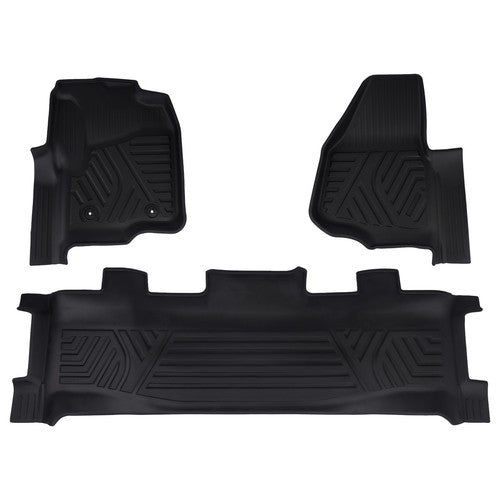 DURAFORCE Floor Mats for Ford F-250/F-350/F-450 2012-2016 SuperCrew Cab All Weather Liners
