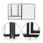 DURAFORCE 24 Panels 32x26 inch Dog Playpen Crate Fence Pet PlayPen Exercise Cage
