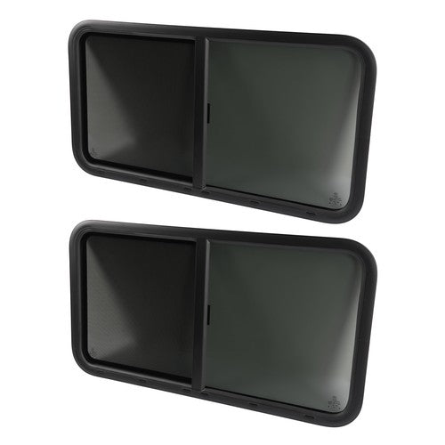 DURAFORCE 2PCS 42" W x 22" H RV Window Horizontal Slider For Camper Cargo Trailer W/Trim