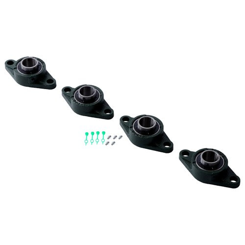 DURAFORCE UCFL206-20 Self Alignment Pillow Block Bearing 1-1/4" Bore Solid Base 4pcs ﻿
