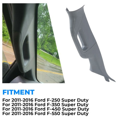 Left Driver A Pillar Handle Trim Gray For Ford F250 F350 F550 2011 2016