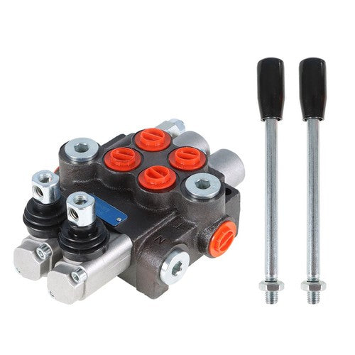 DURAFORCE Hydraulic Monoblock Double Acting Control Valve 2 Spool 11 GPM SAE Ports New