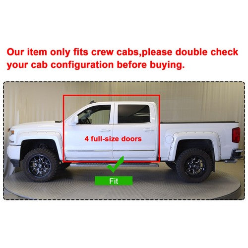 Black Underseat Storage Box for 07 18 Chevy Silverado 07 19 GMC Sierra Crew Cab