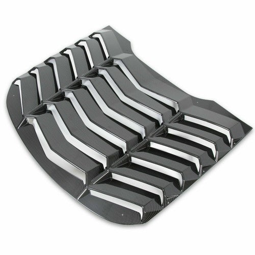 Rear Window Louver Cover Sun Shade Carbon Fiber for Ford Mustang 2015-2023