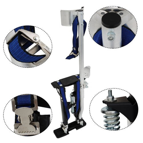 DURAFORCE 18"-30" Stilt Aluminum Alloy Stilts Adjustable Drywall Stilt Painting Tool Black