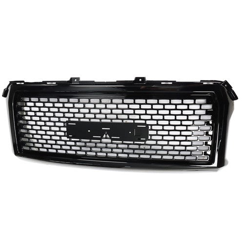 DURAFORCE For GMC Sierra 1500 2014 2015 Front Hood Mesh Grill Glossy Black Plastic Durable